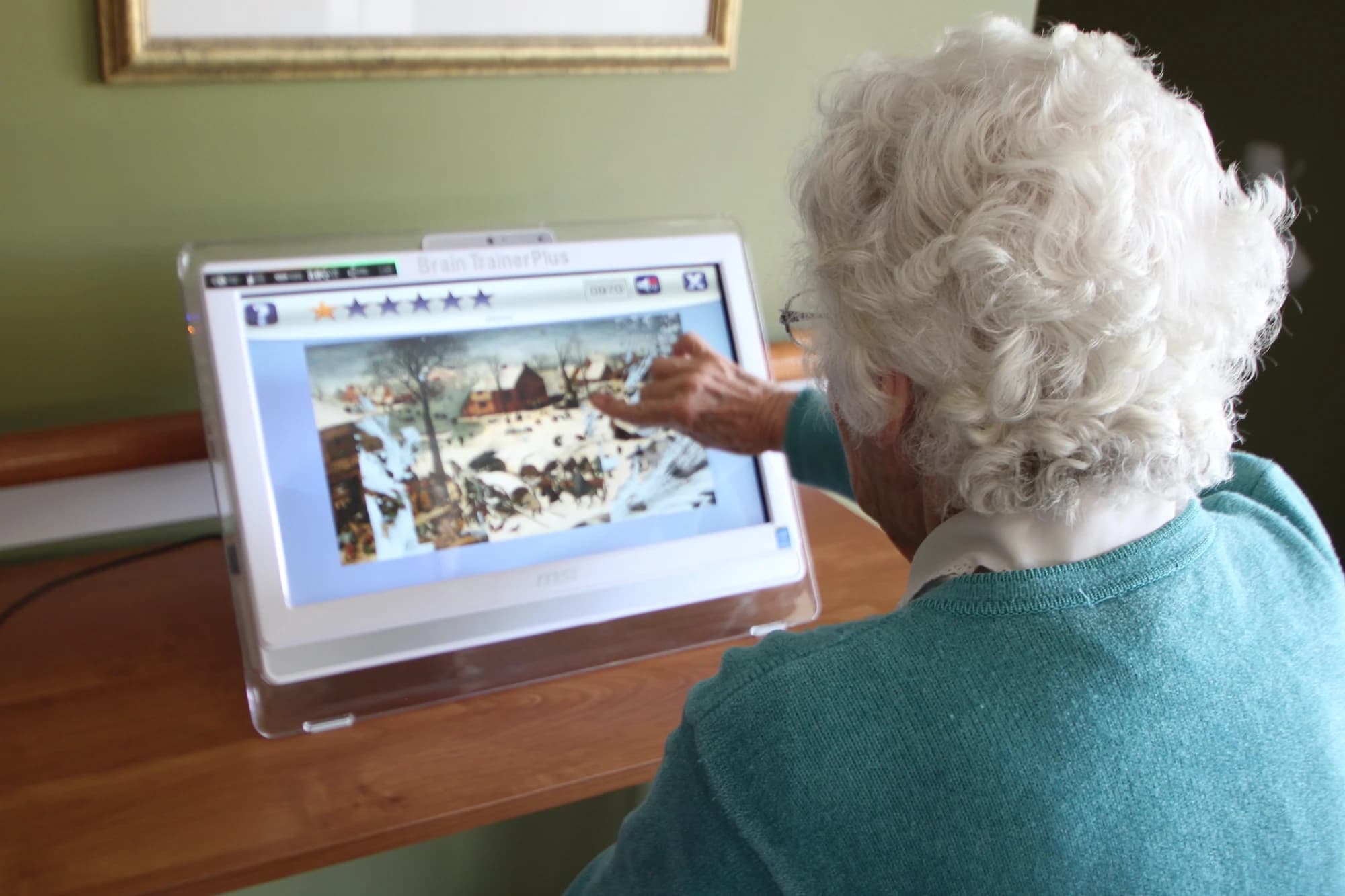 someone playing puzzle